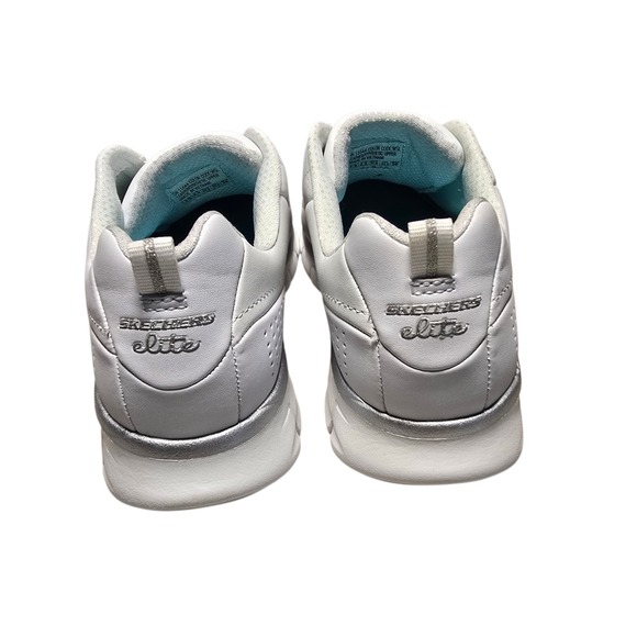 Skechers Shoes Womens 7.5 Elite Class Casual Sneakers White Leather 11644 - Picture 5 of 9
